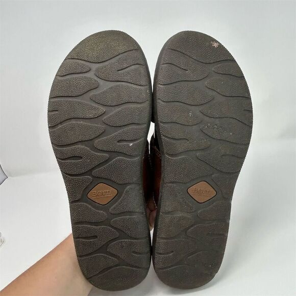 Born Men\'s Brown Leather Slide Sandals Size 13M Casual Summer Comfort Quality main image 6